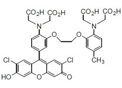 Fluo 3 Fluo 3, 1-[2-Amino-5-(2,7-dichloro-6-hydroxy-3-oxo-9-xanthenyl)phenoxy]-2-(2-amino-5-methylphenoxy)ethane-N,N,N’,N’-tetraacetic acid [CAS: 123632-39-3]