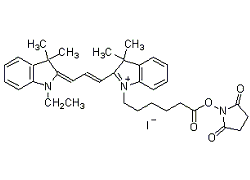 IC3-OSu special packaging IC3-OSu special packaging, N-Ethyl-N’-[5-(N’-succinimidyloxycarbonyl)pentyl]indocarobcyanine chloride