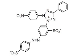 WST-9 WST-9, 2-(4-Nitrophenyl)-5-phenyl-3-[4-(4-sulfophenylazo)-2-sulfophenyl]-2H-tetrazolium, monosodium salt
